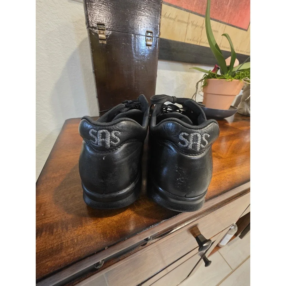 2 SAS Mens Time Out Walking Shoe Oxford Sneaker‎ Black Leather Diabetic Size 11